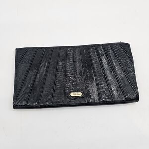 Perlina Black Clutch Bag